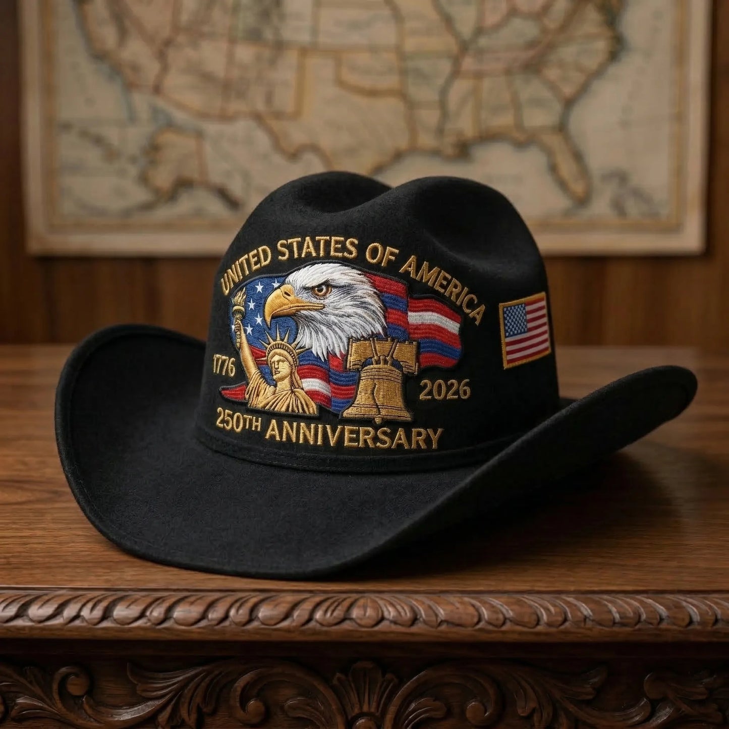 ⚡️Last Day 50% OFF - 250 Years Later — Still Standing Patriotic Cowboy Hat