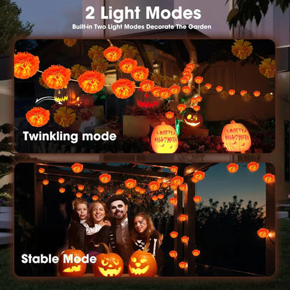 🎃Halloween Early Sale🎃🌼 Mexican Marigold Flower String Lights