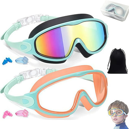 🔥 Season Hot Seller! Summer Must-Have 2-Pack Kids Swim Goggles 🏊‍♂️