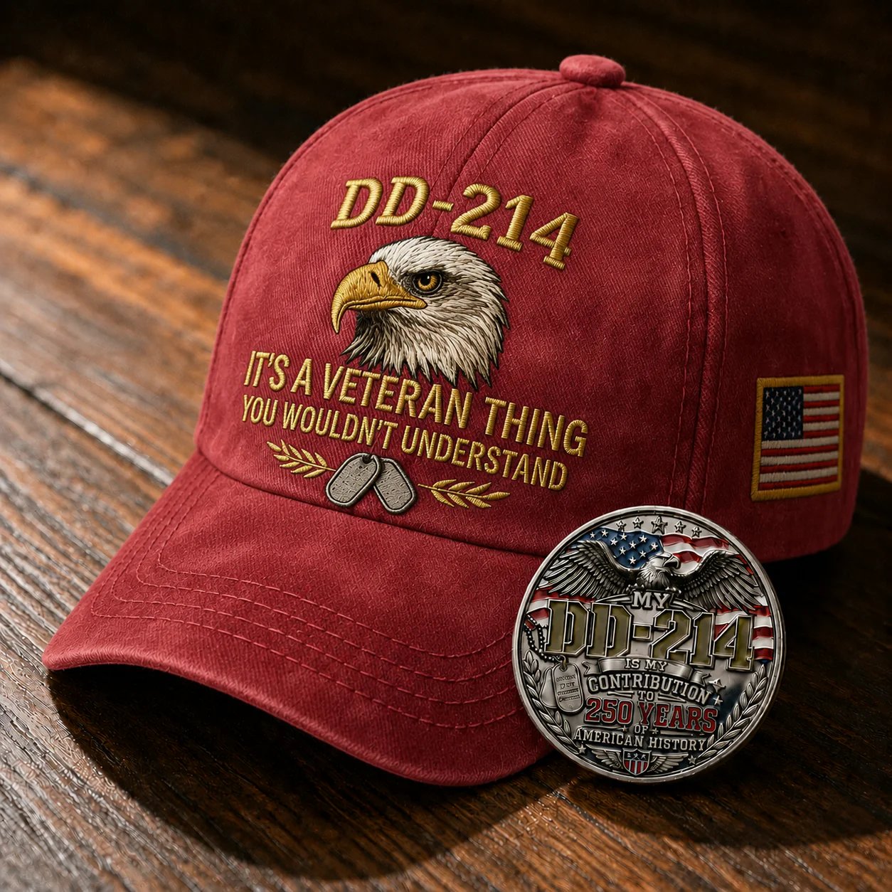 DD-214 Veteran 3D Embroidered Cap - “IT'S A VETERAN THING YOU WOULDN'T UNDERSTAND”