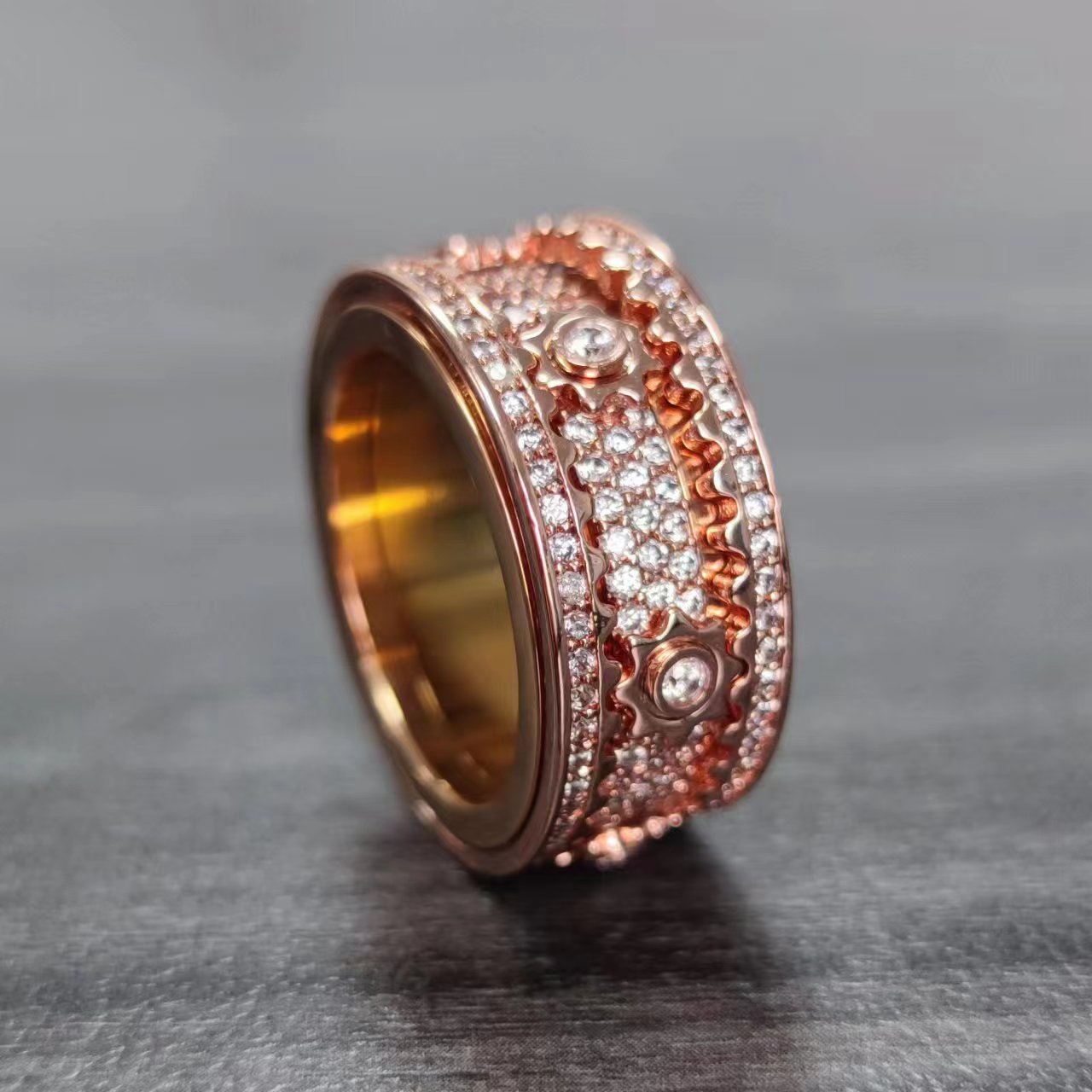 💍 Personalized Rotatable Gear Ring ✨