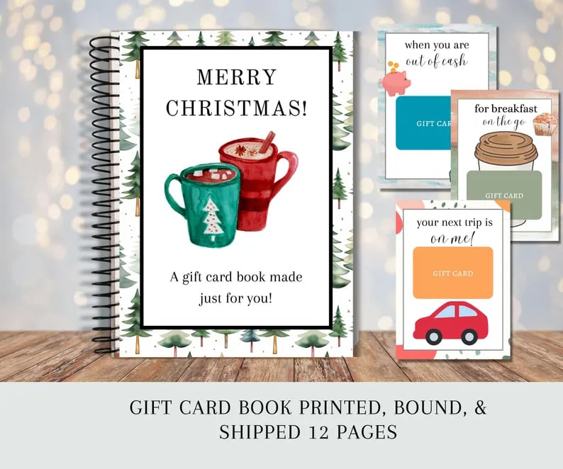 🎄📚Christmas Gift Card Book 🎁Surprises On Every Page-Hardcover & Durability Line