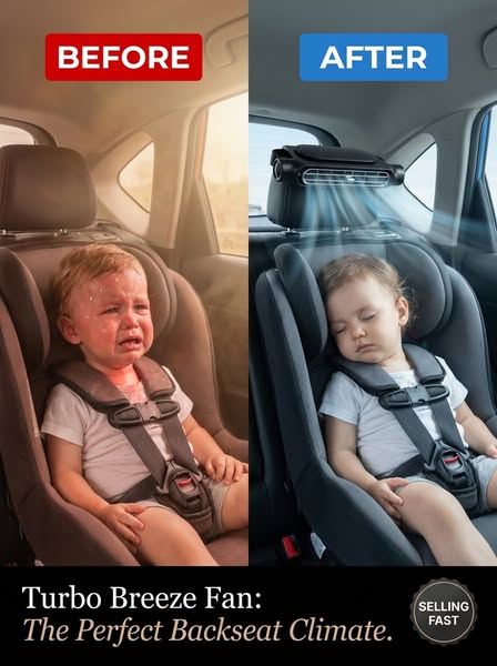 🔥LAST DAY SALE 59% OFF🏆Mytrendyes™ Car Seat Fan 🌬️