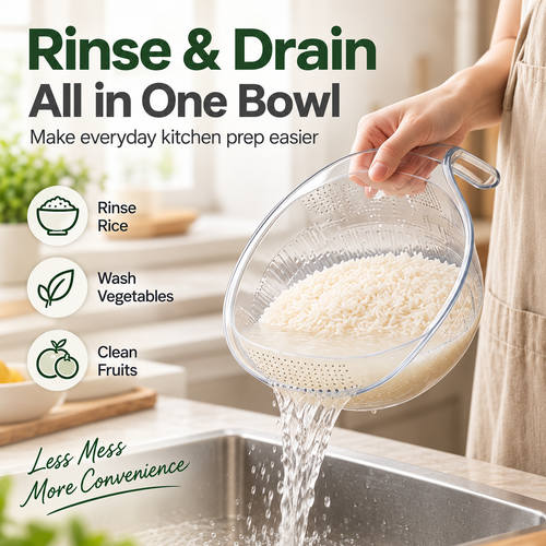🔥Buy 2 Get 1 Free! 2-in-1 Kitchen Rinse Strainer Bowl with Handle💦