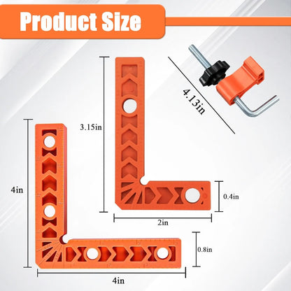 🔧 Perfect 90° Corners Made Easy – Professional Corner Clamp & Positioning Jig Set for Woodworking