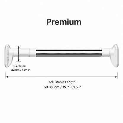 🔥 Upgraded Drill-Free Telescopic Tension Rod – Strong Hold, No Wall Damage