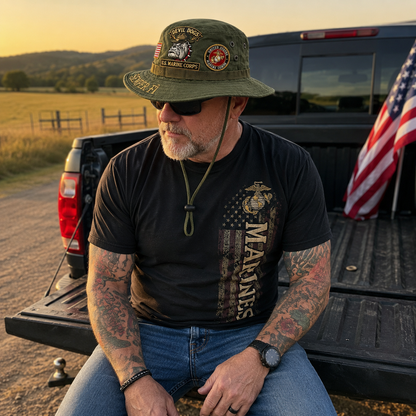 Last Day Promo: 43% OFF -🐾U.S. Marine Corps Devil Dogs Tribute Boonie Hat