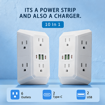 🔥Multi Plug 6-Outlet Extender