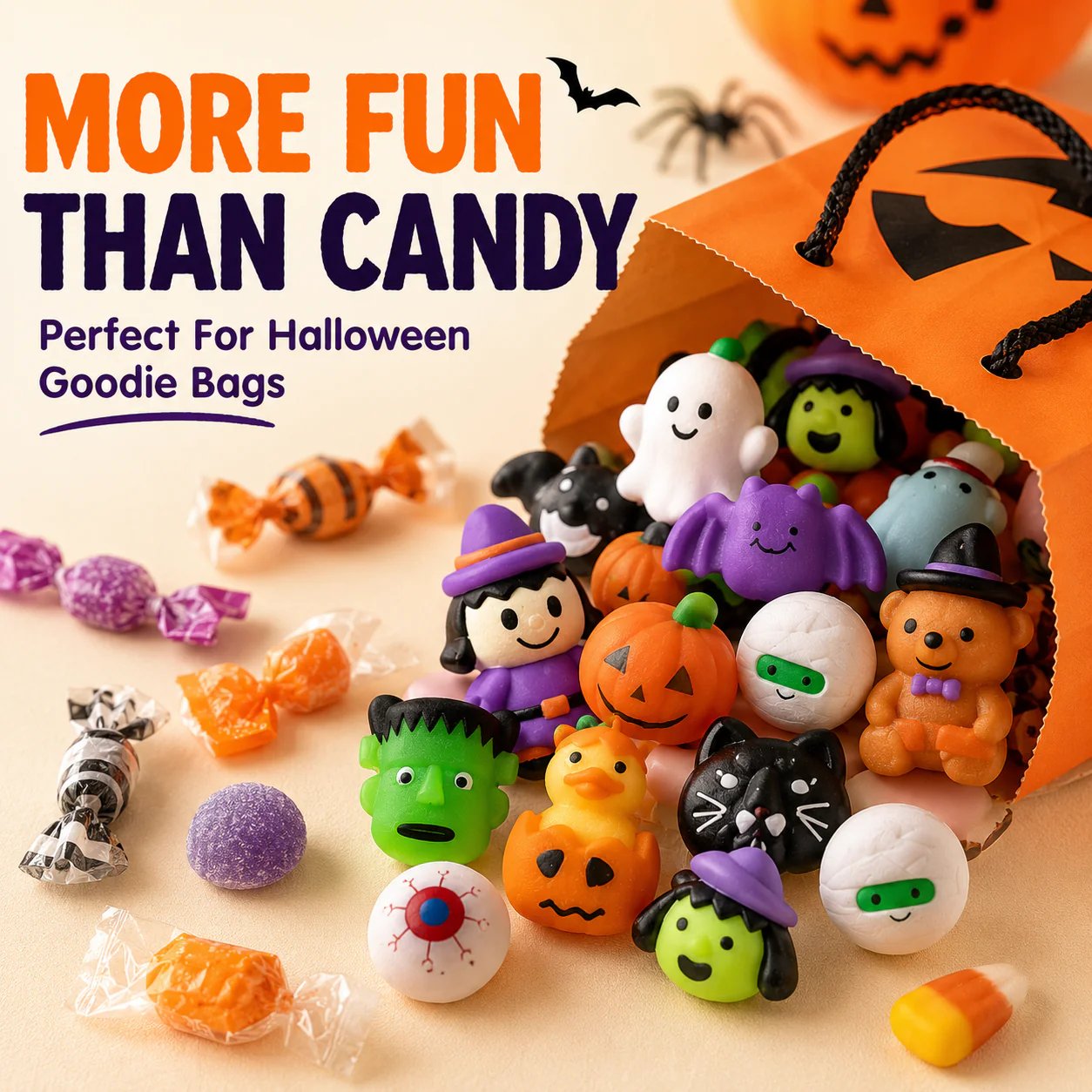 🎃 Halloween Mochi Squishy Toys – Spooky-Cute Mega Pack for Parties & Goodie Bags 👻✨
