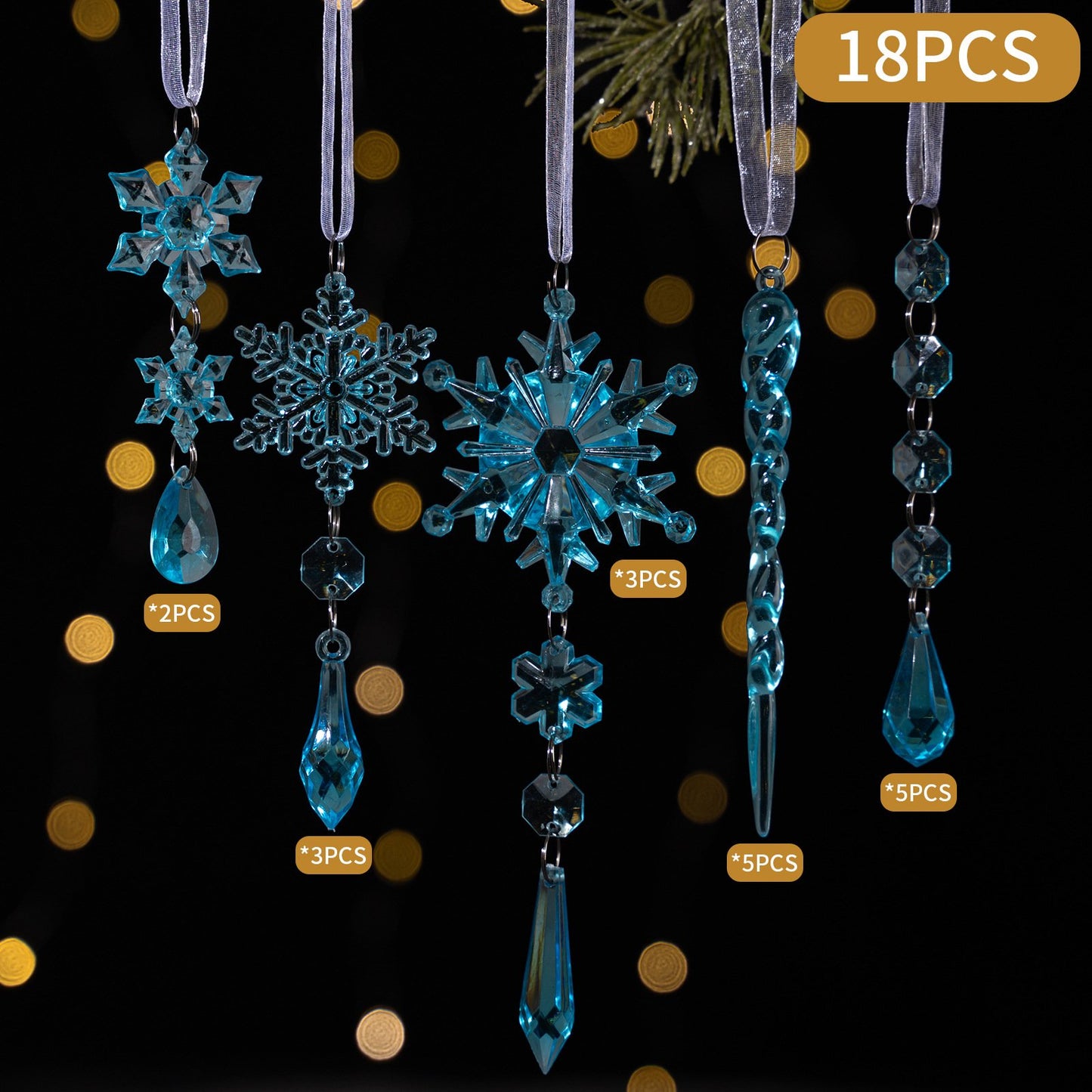 🎅🎄Crystal Snowflake Ornaments – Winter New Year Party