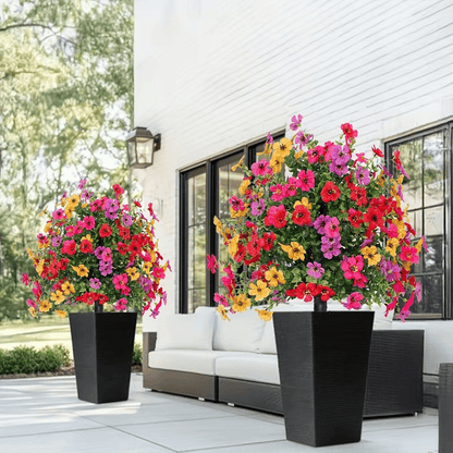 🔥 Best Seller🌸 🌿 UV-Resistant & Waterproof Artificial Daisy & Eucalyptus Stakes – Indoor & Outdoor Floral Decor