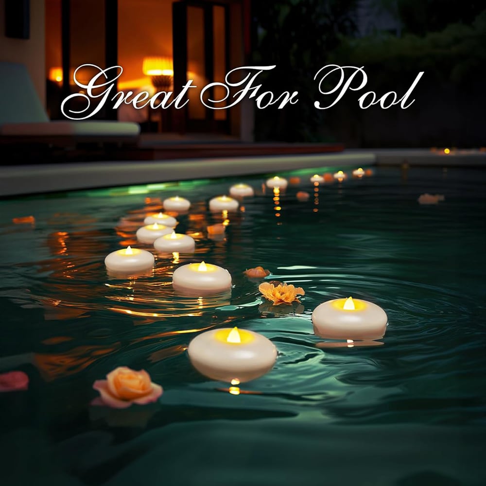 🕯️ Water-Activated Floating LED LED candle shape – Flameless Waterproof Ambiance for Any Occasion