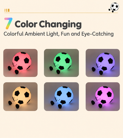 ⏳Limited-time 50% off⏰Rechargeable Soccer Night Lights – Soft Glow, Tap Control, Kid-Safe⚽💡
