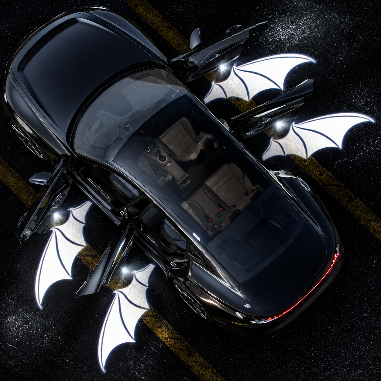 LED Light Car Angel Wings