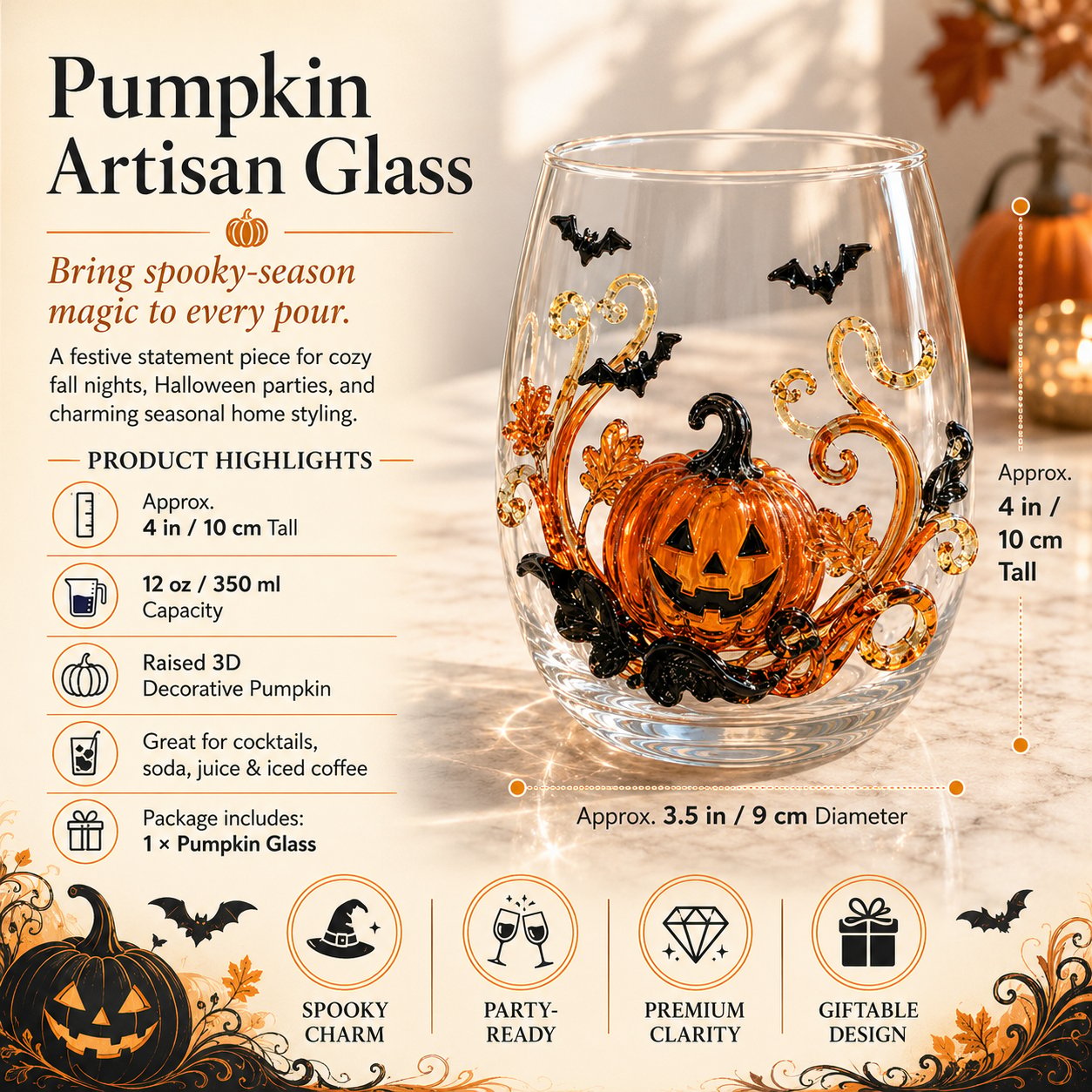 🎃 Limited-Time 49% OFF | 3D Halloween Glassware Collection ✨ Magical Cups for Spooky Party Moments