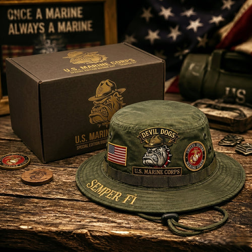 Last Day Promo: 43% OFF -🐾U.S. Marine Corps Devil Dogs Tribute Boonie Hat