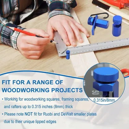 📐🔩Tall Stair Gauges for Framing Square – Hexagonal Stable Lock with Holder & Hook for Carpentry & Circular Saw
