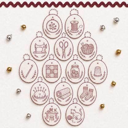 🔥2026 Christmas Hot Sale🎄 DIY Christmas Embroidery Ornament Kit for Beginners 🧵