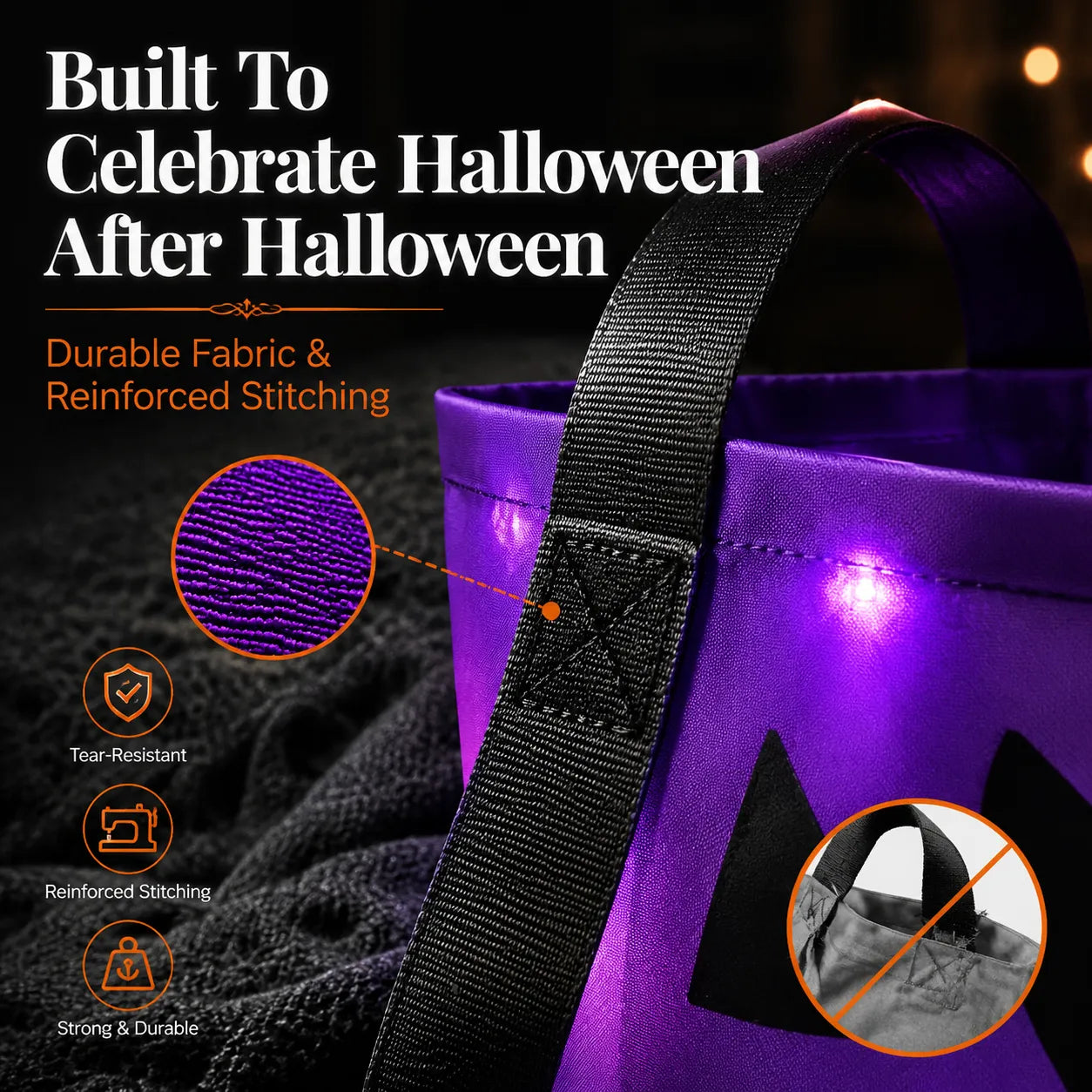 Túi đựng kẹo Halloween tái sử dụng giúp mỗi khoảnh khắc đi xin kẹo thêm phần kỳ diệu - Giảm giá ngày cuối cùng - 50% 🔥