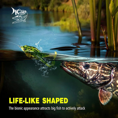 🔥 Save Over 50% Today! 🐸 Mixed-Color Weedless Frog Lures with 360° Propeller Feet