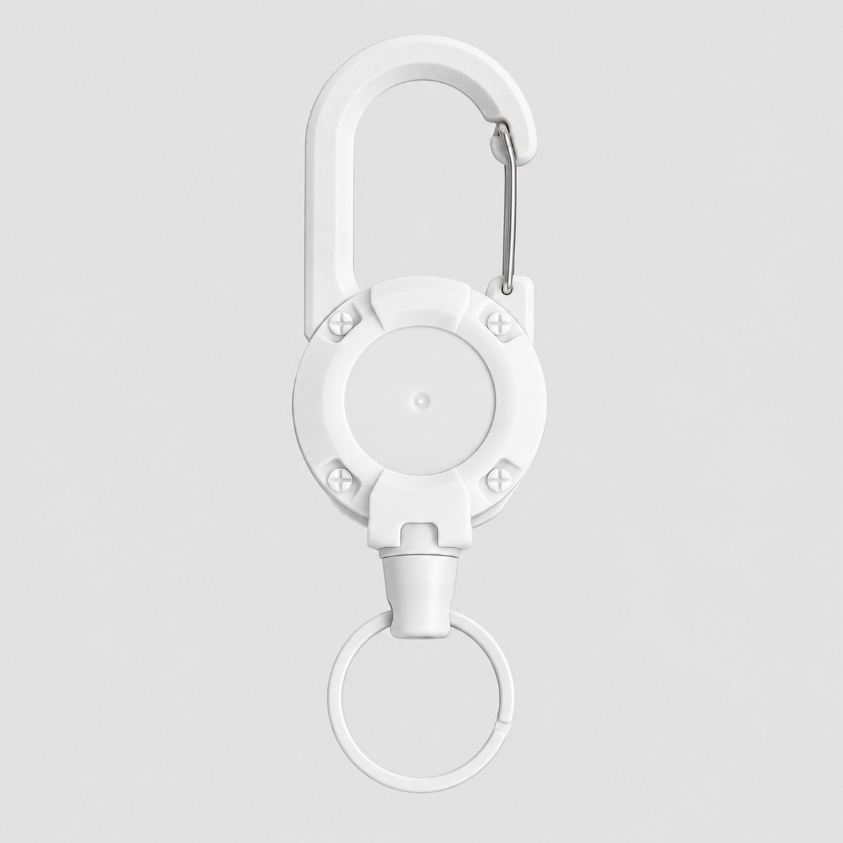 🔑Retractable Carabiner Keychain – 65cm steel lanyard, 100,000 pull cycles. Lightweight & sturdy.