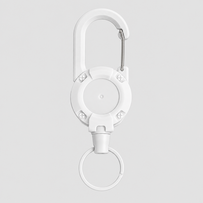 🔑Retractable Carabiner Keychain – 65cm steel lanyard, 100,000 pull cycles. Lightweight & sturdy.