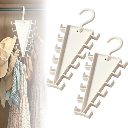 Space-Saving 12-Hook Rotating Closet Organizer