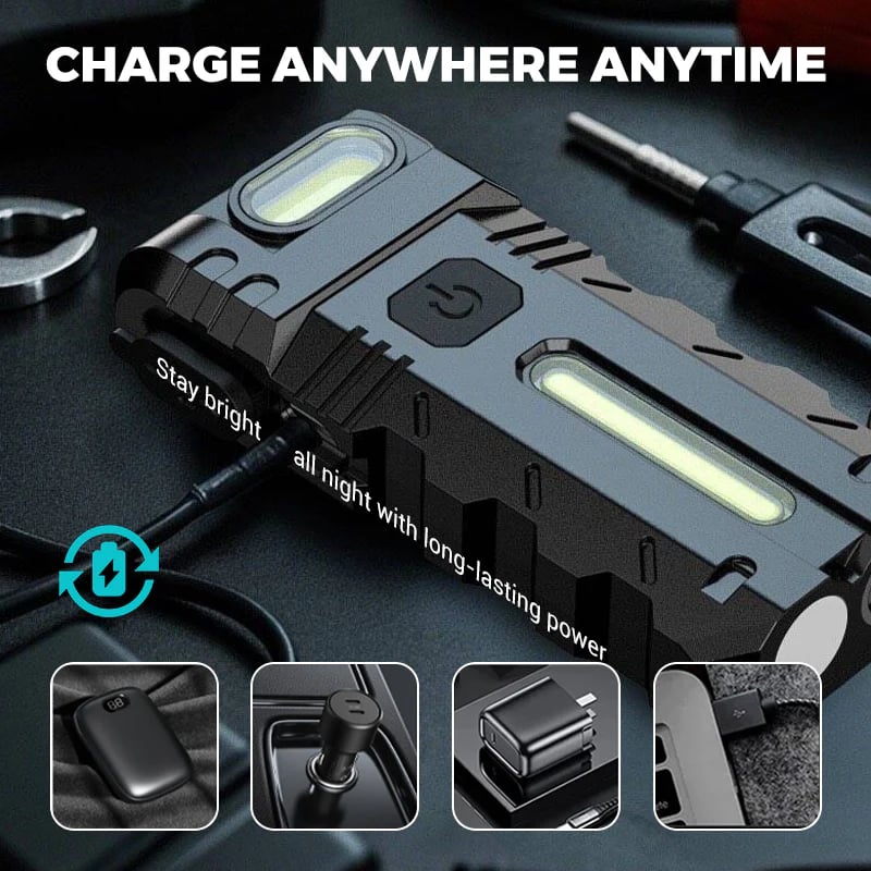 LED work light with 180° rotating head