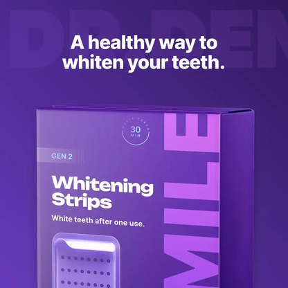 🦷 Purple Teeth Whitening Strips – 42 Strips 21 Whitening Sessions – Enamel Safe – Stain Removal – Non-Sensitive – Peroxide-Free