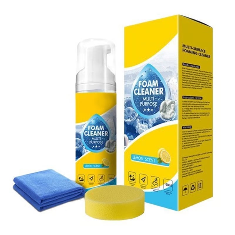 ⏳ 50% OFF Today | Multifunctional Foam Cleaner 🫧 Easy Deep Clean for Car, Kitchen & Home