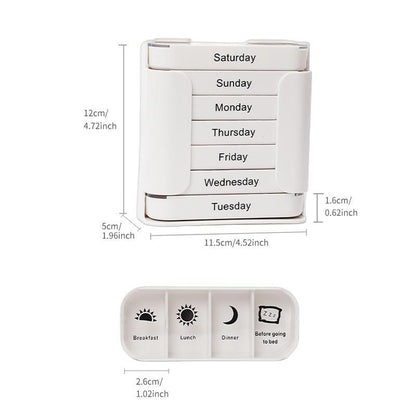💊 49% OFF Today | 7 Days 28 Compartments Pill Organizer 🧳 Perfect for Home, Travel & Daily Use