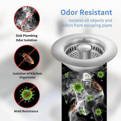 🔥LAST DAY 50% OFF-Upgraded 3 in 1 Kitchen Sink Drain Strainer
