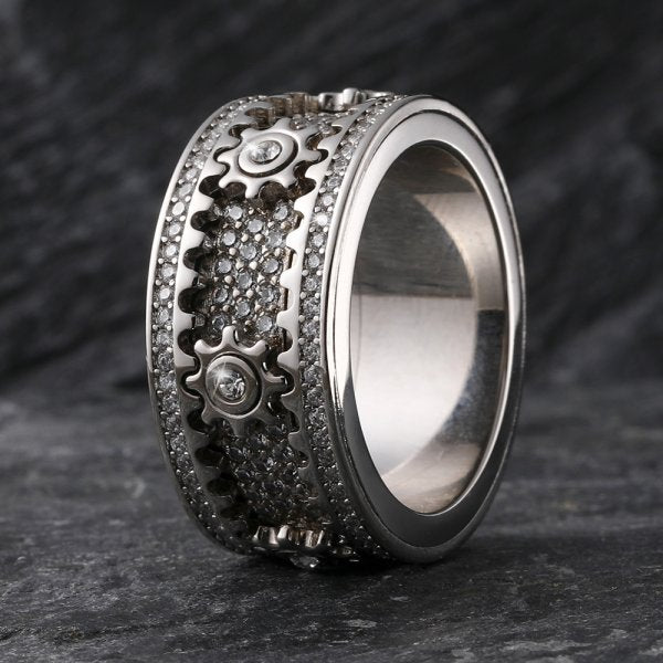 💍 Personalized Rotatable Gear Ring ✨