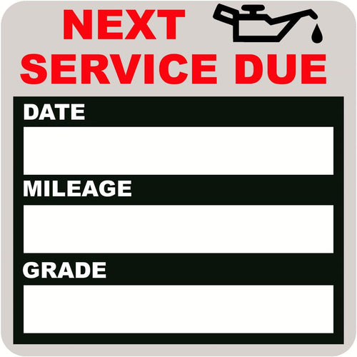 Oil Change Stickers Static Cling, 100pcs 2x2 Inches