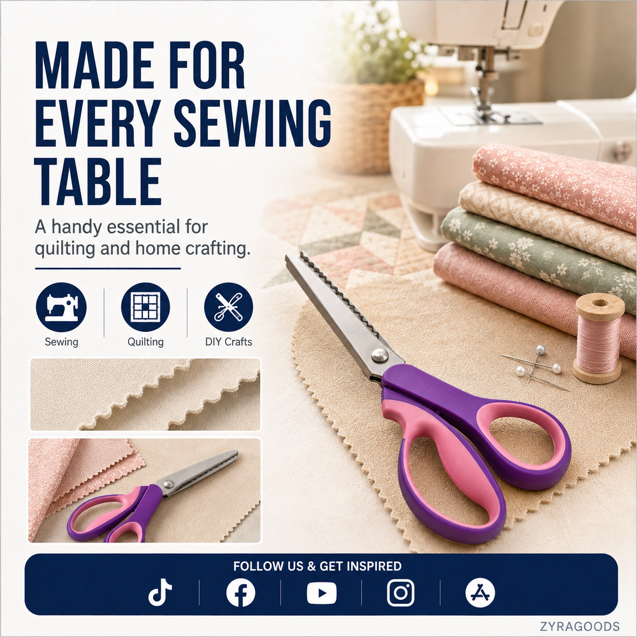 ✂️Multipurpose Pinking Shears Serrated Scissors