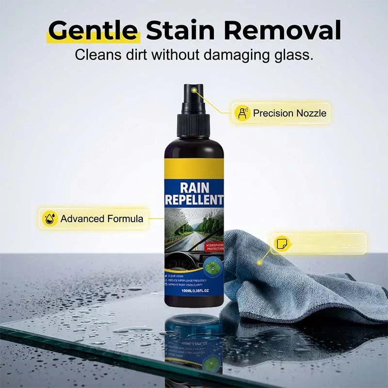 🔥 Hot Sale 50% OFF | 🚗 Crystal Clear Windshield Rain Repellent Spray | Keep Your View Clear in Wet Weather