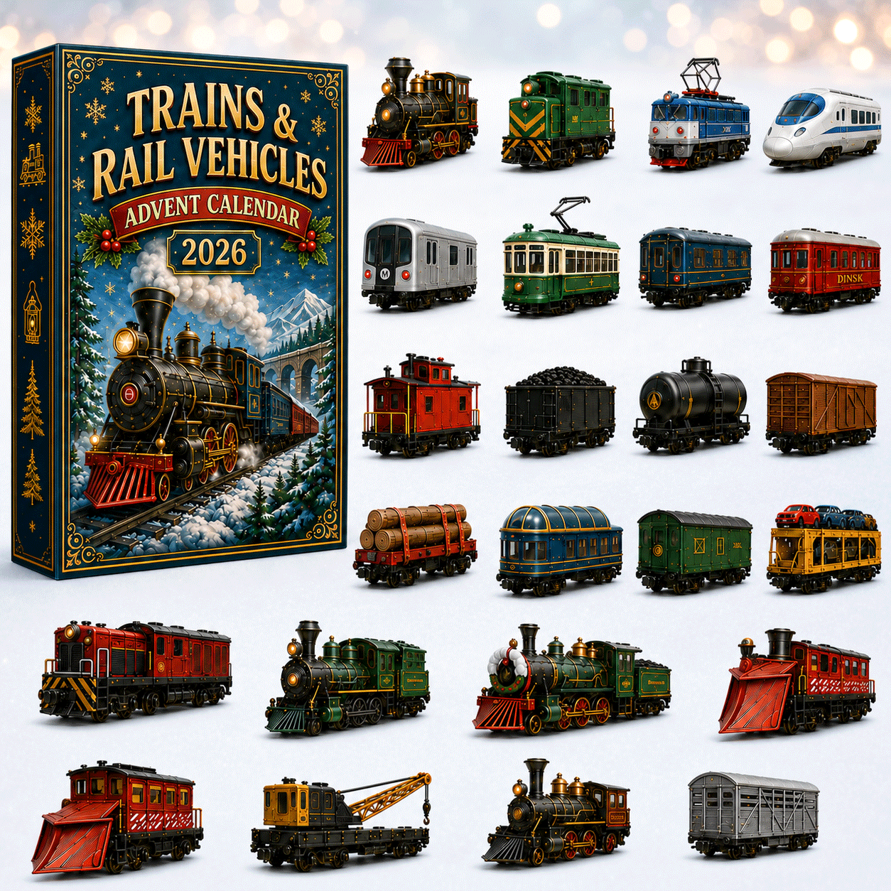 🚂Trains & Rail Vehicles Advent Calendar 2026 – 24 Railway Surprises