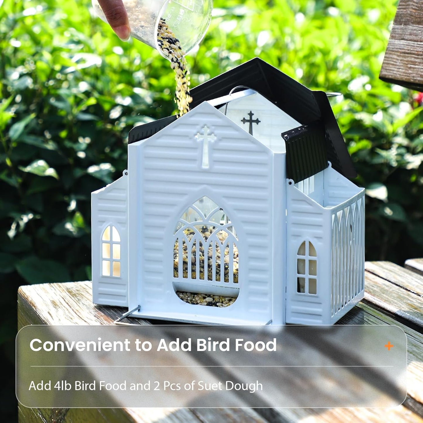 ✝️Last Day 50% OFF-🔥Church-Shaped Metal Solar Bird Feeder
