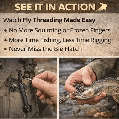 🔥Last Day 49% OFF🎣Fly Roost Magnetic Fly Threader – Instant Hook Threading Tool for Fly Fishing, Perfect for Small Flies & Low Light, Portable with Lanyard Hole