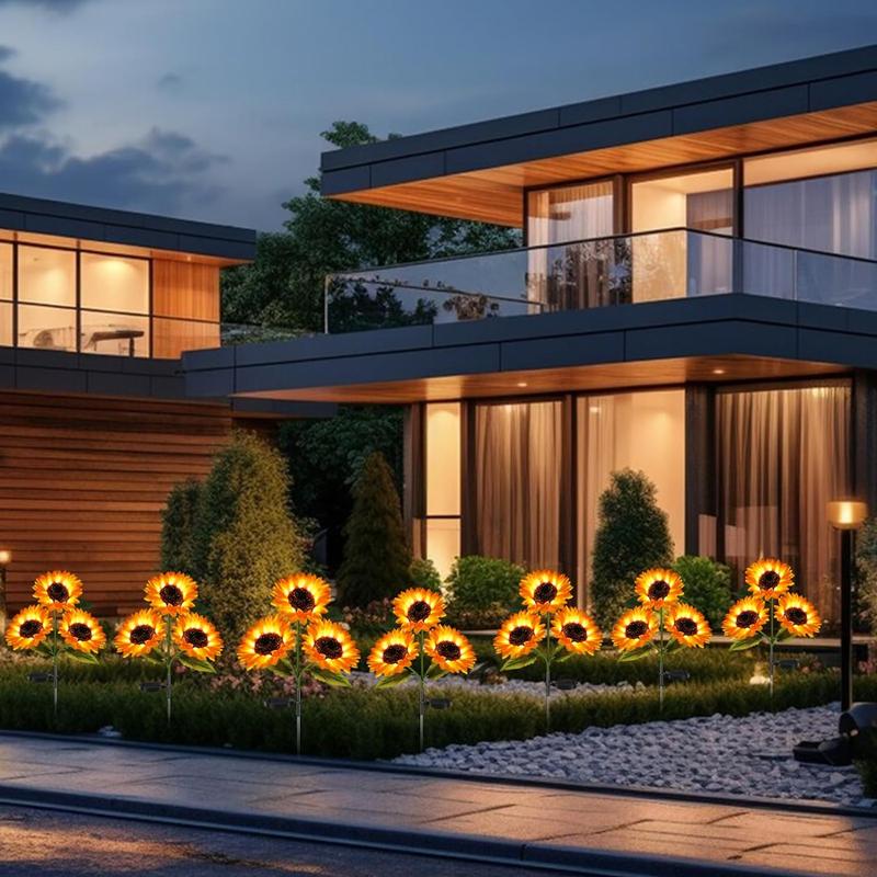 🌻Solar LED Sunflower Garden Lights, Realistic Night Glow for Yard, Lawn, Patio and Porch Decoration, Waterproof IP65