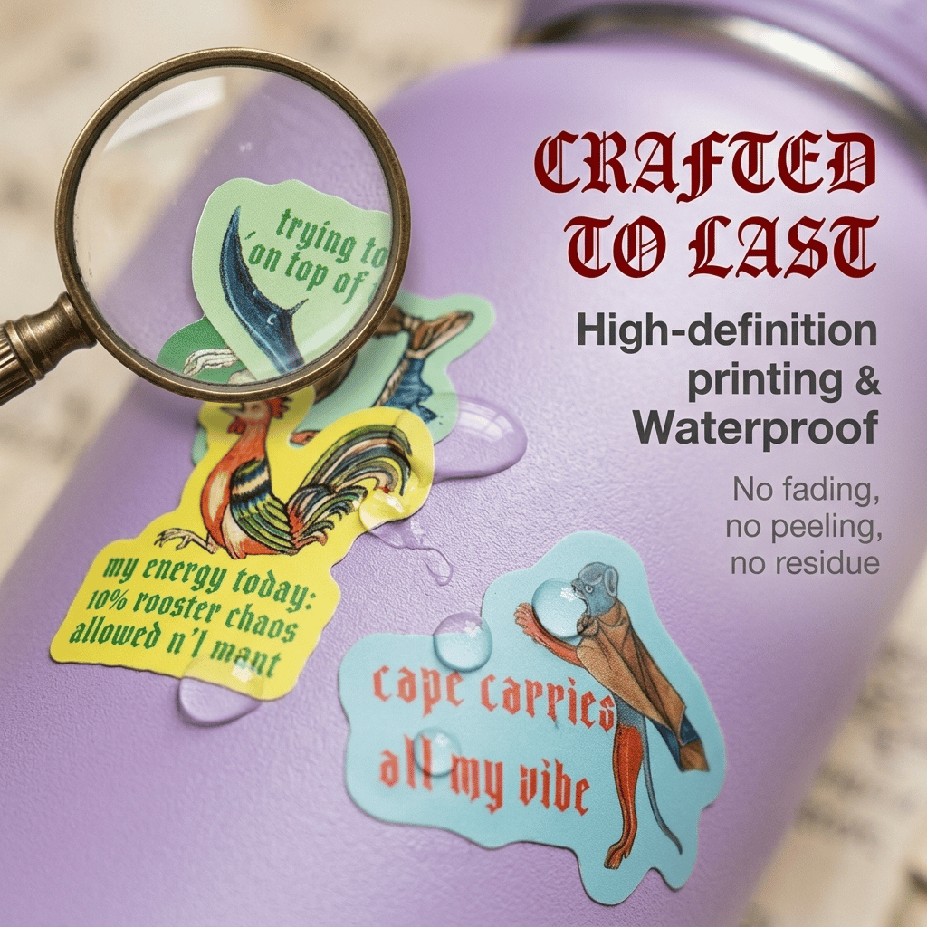 🎁Last Day Promotion 49% OFF🔥50‐Pack Medieval Meme Stickers – Extra‐Large, Waterproof, Peel & Stick
