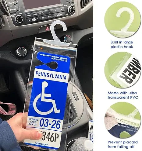 🔥🚗 Handicap Parking Placard Holder（ 2 Pcak ）