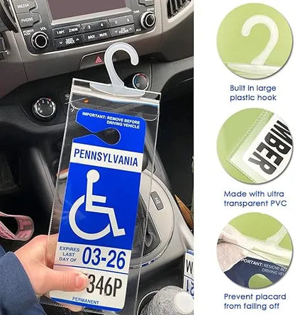 🔥🚗 Handicap Parking Placard Holder（ 2 Pcak ）