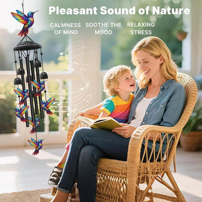 Hot Sale 50% Off Now 🐦Vintage Colorful Hummingbird Wind Chime with Metal Tubes and Bells