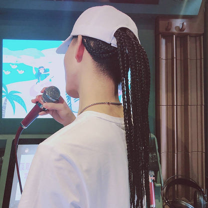 🎉 Limited-Time 50% OFF | Hip-Hop Punk Baseball Cap with Braided Dreadlock Wig 🧢 Adjustable Snapback