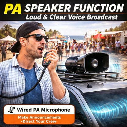 🚨 7-Mode Horn with Microphone - PA Siren | Loudspeaker Modification | Ultra-Loud Warning Horn