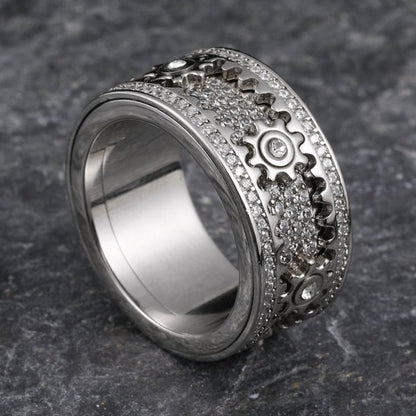 💍 Personalized Rotatable Gear Ring ✨