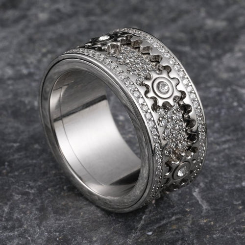💍 Personalized Rotatable Gear Ring ✨