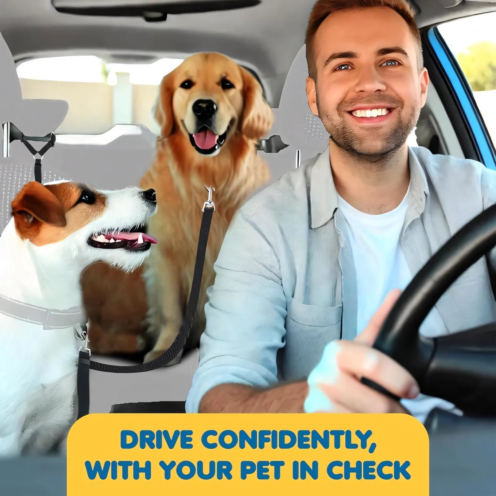 2-Pack Dog Travel Safety Belts