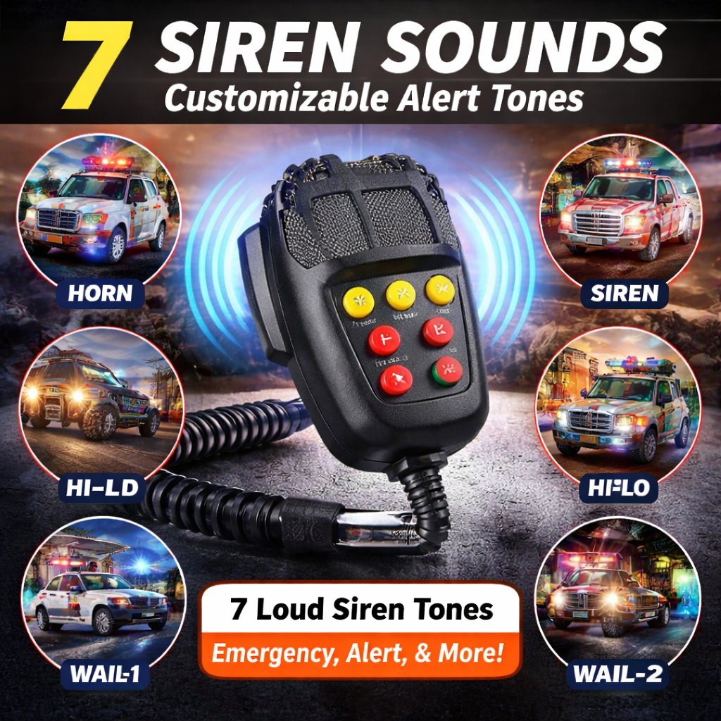 🚨 7-Mode Horn with Microphone - PA Siren | Loudspeaker Modification | Ultra-Loud Warning Horn